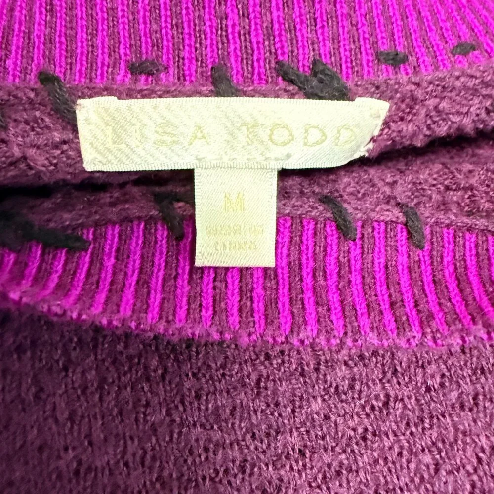 Lisa Todd Colorblock‎ Cashmere Blend Sweater, Size M